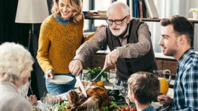 Holiday family dinner